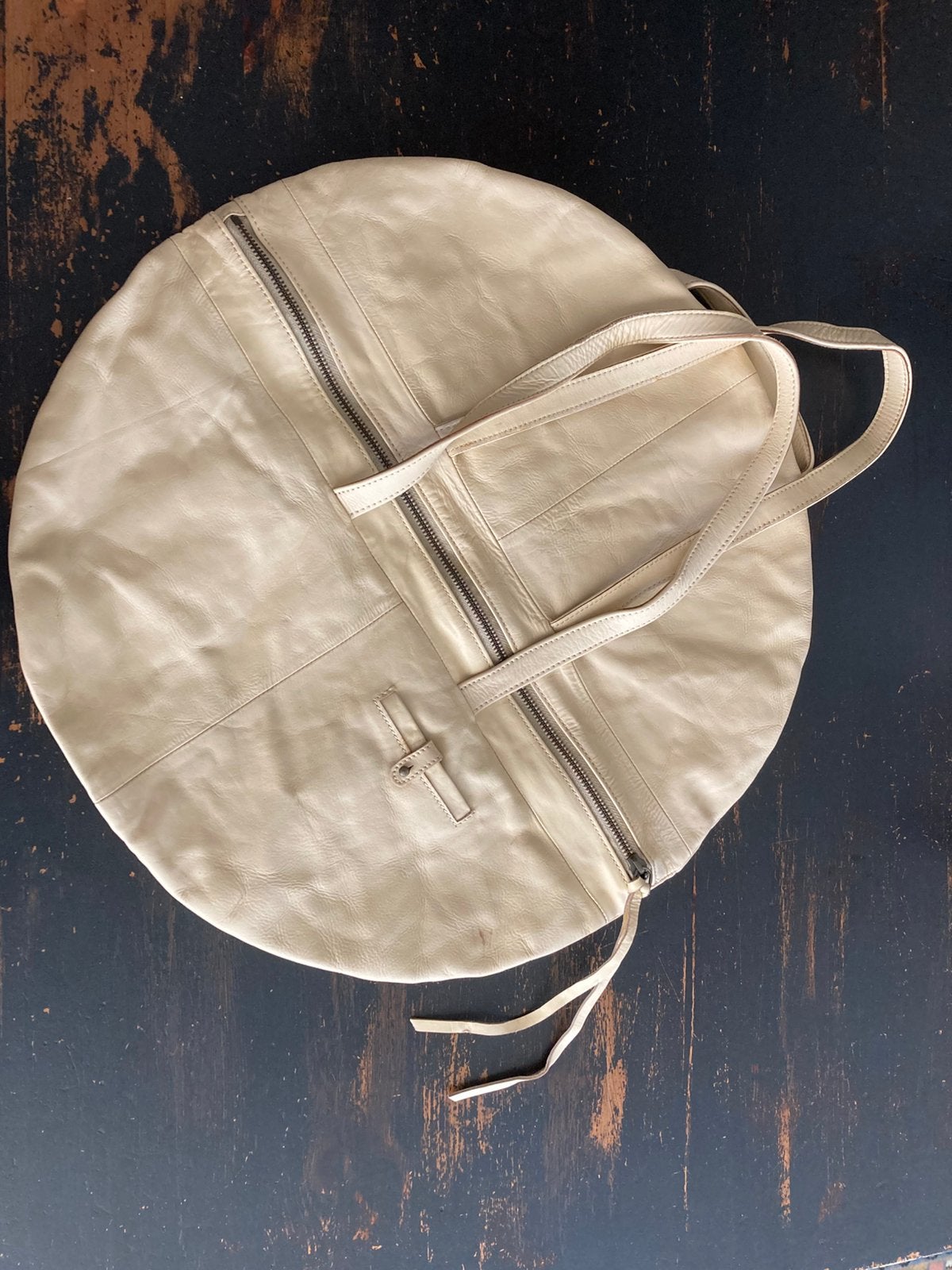 Vintage Humanoid Circle Bag, Sieraden, Tassen en Uiterlijk, Ophalen of Verzenden, Zo goed als nieuw, Beige, Overige typen