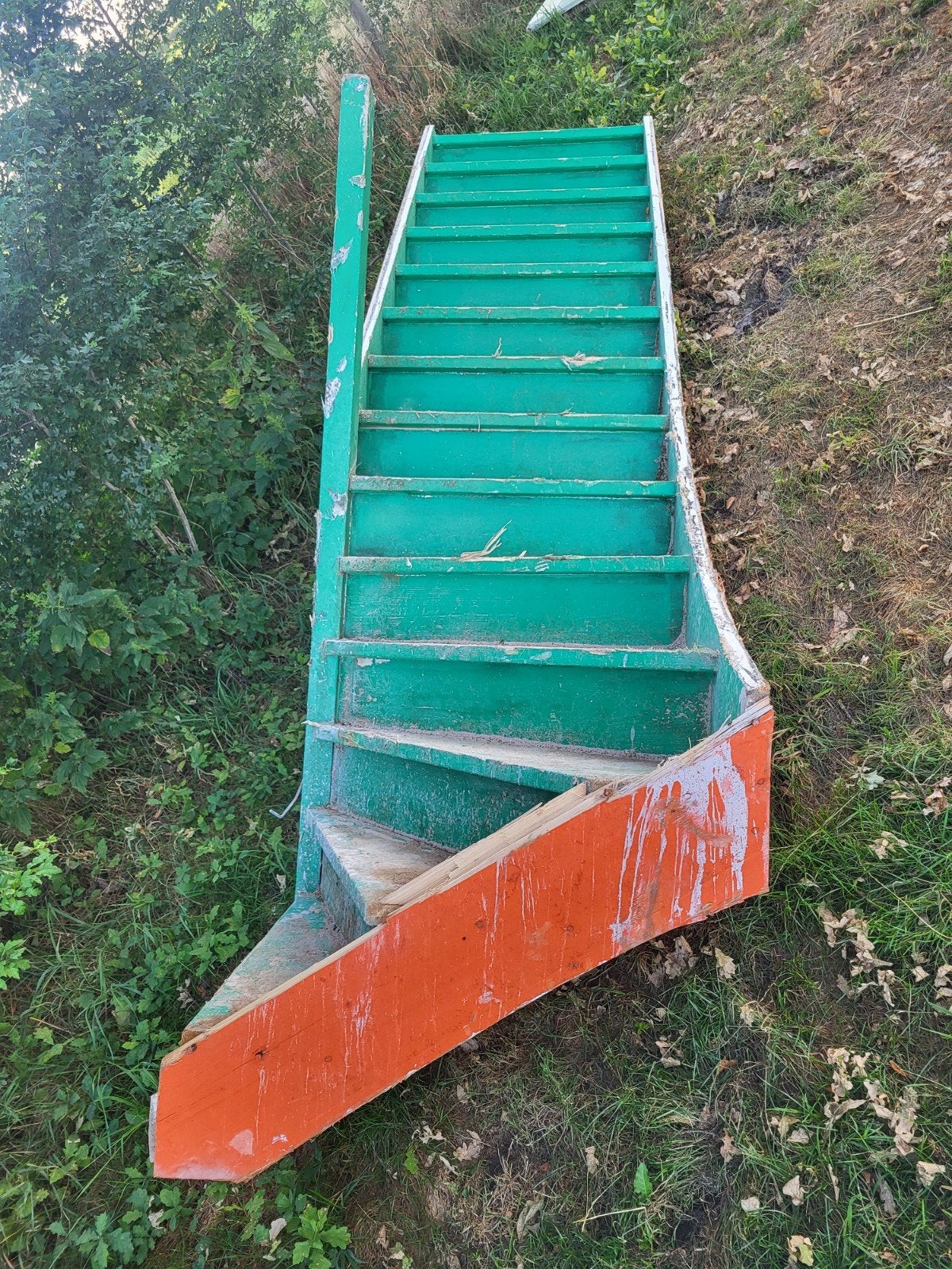Gebruikte houten trap binnen, Ophalen, Gebruikt, 2 tot 4 meter