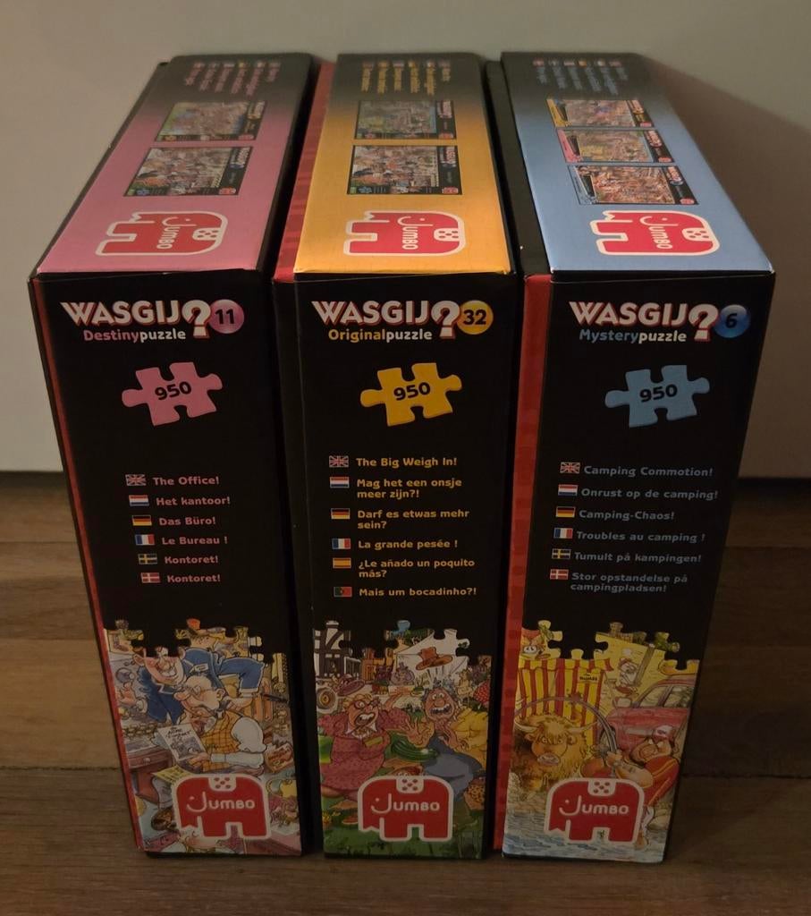 Wasgij? Puzzels  (950 stukjes) €8,- per stuk, Ophalen, 500 t/m 1500 stukjes, Zo goed als nieuw