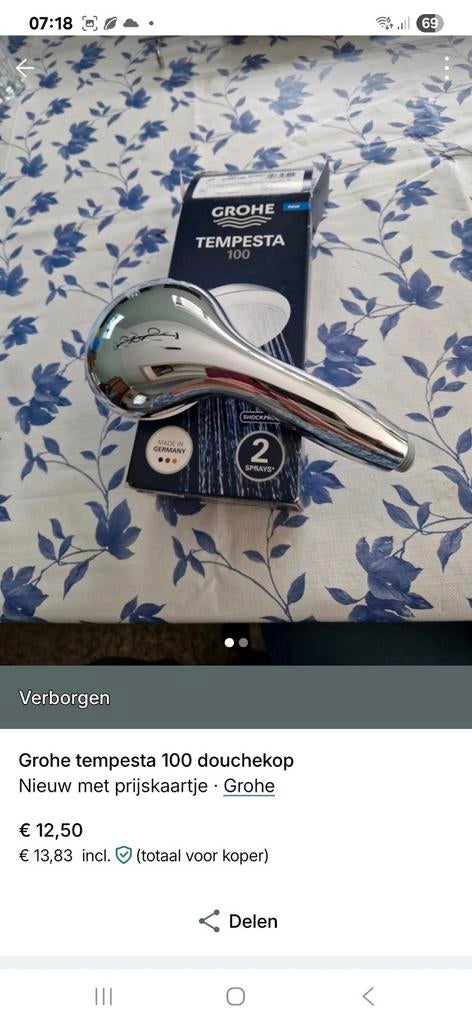 Grohe Tempesta 100 douchekop, Ophalen of Verzenden