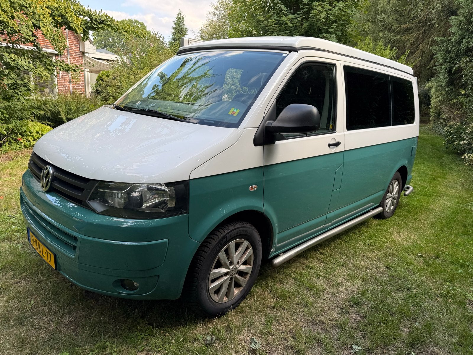 Volkswagen T5 Camper met hefdak en luifel, Caravans en Kamperen, Campers, Automaat, Buscamper of Camperbus, Volkswagen, Diesel
