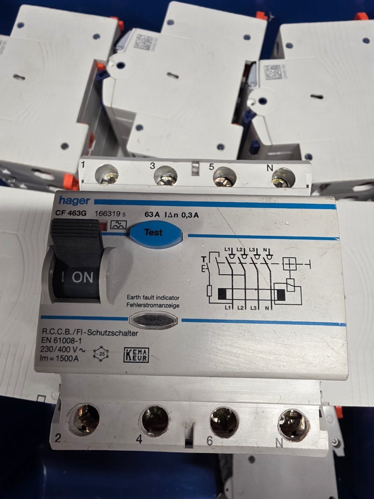 Hager Aardlekschakelaar CF 463G 63A 0,3A, Ophalen of Verzenden