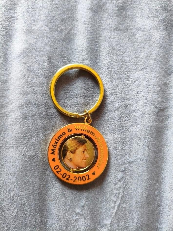 Sleutelhanger huwelijk Willem Alexander & Maxima, Ophalen of Verzenden, Zo goed als nieuw, Nederland, Overige typen
