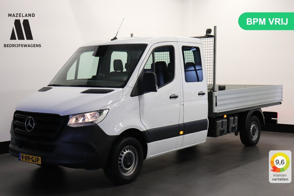 Mercedes-Benz Sprinter 314 2.2 CDI L3 Dubbele Cabine EURO 6, Auto's, Achterwielaandrijving, Gebruikt, 7 stoelen, Wit