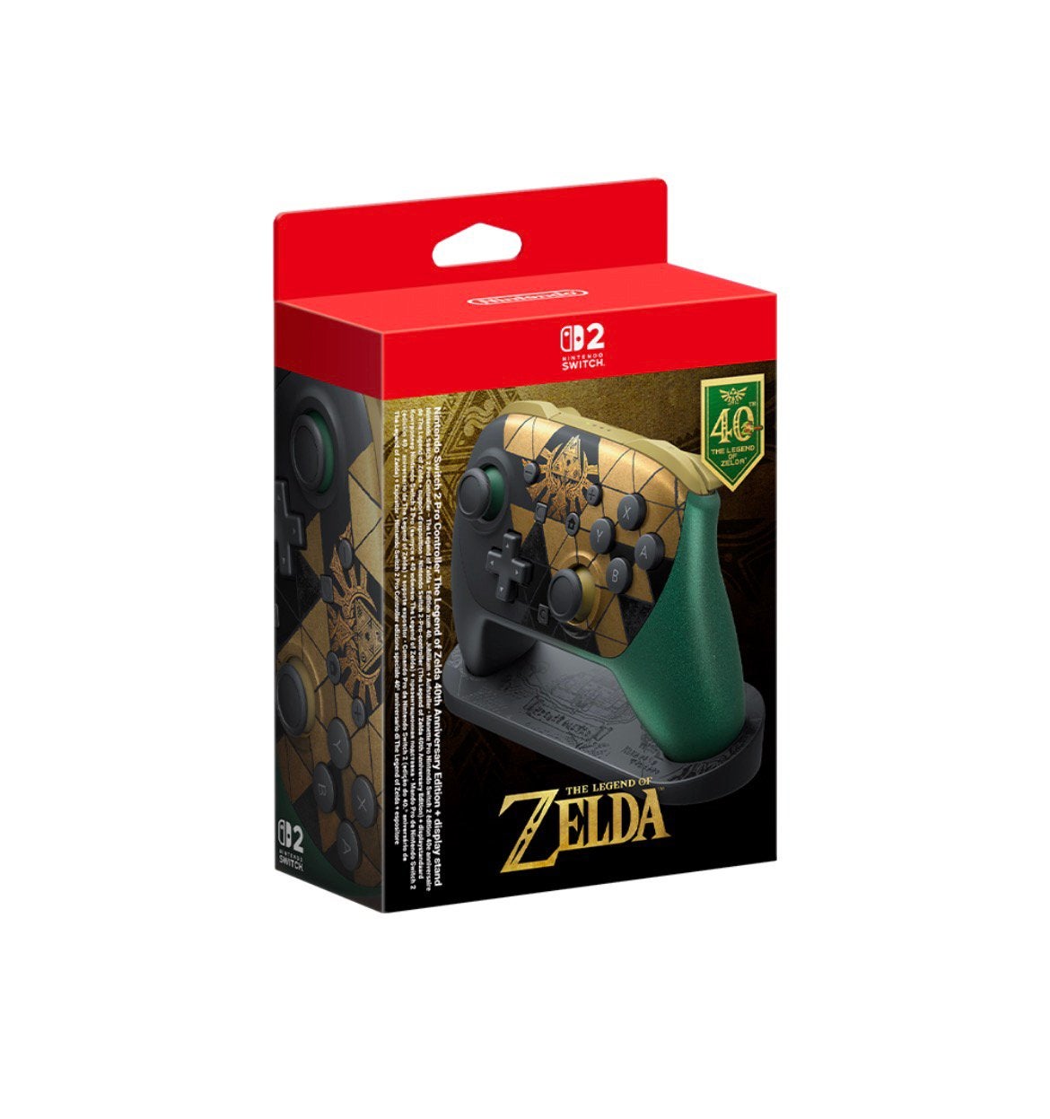 Pro Controller + Stand Limited Edition - Zelda 40th Switch 2, Ophalen of Verzenden, Nieuw, Switch, Overige typen