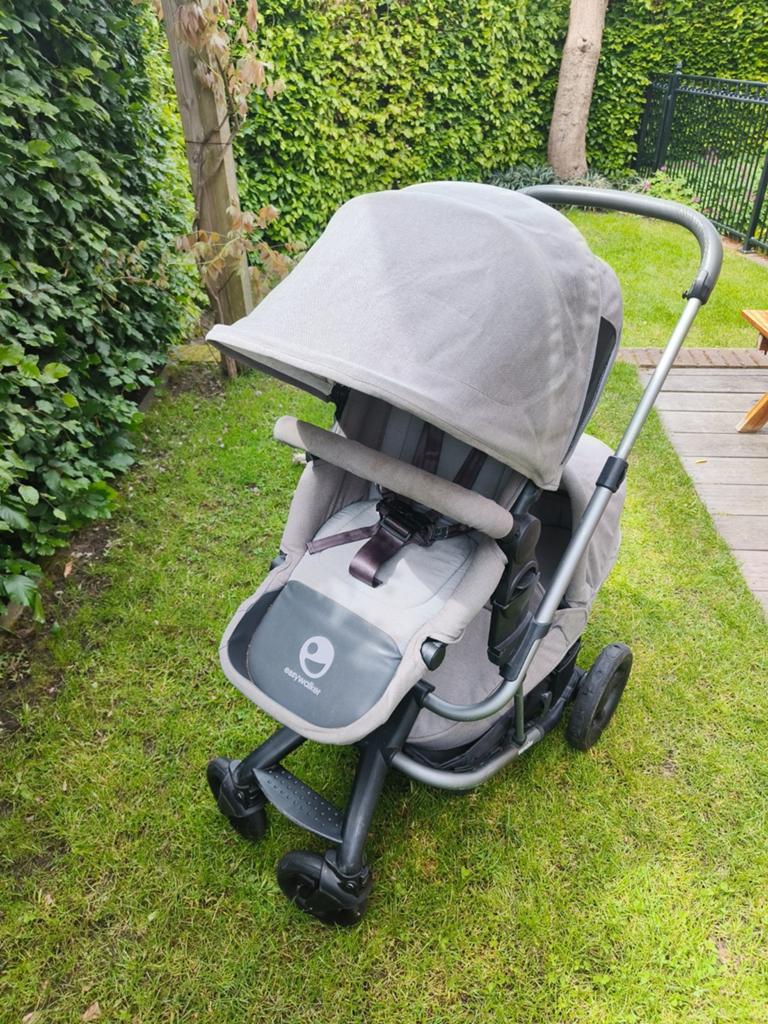 Easywalker Duo wandelwagen - Compleet met reiswieg en zitje, Ophalen, Gebruikt, Overige merken, Verstelbare rugleuning