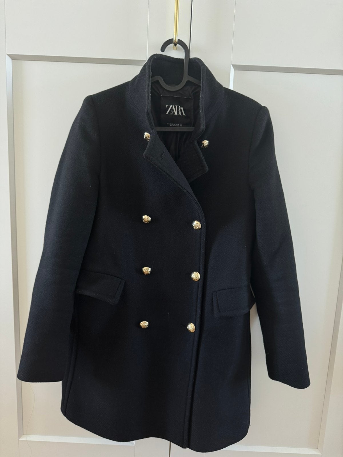 Korte mantel Zara XS, Kleding | Dames, Verzenden, Zo goed als nieuw, Maat 34 (XS) of kleiner, Zwart