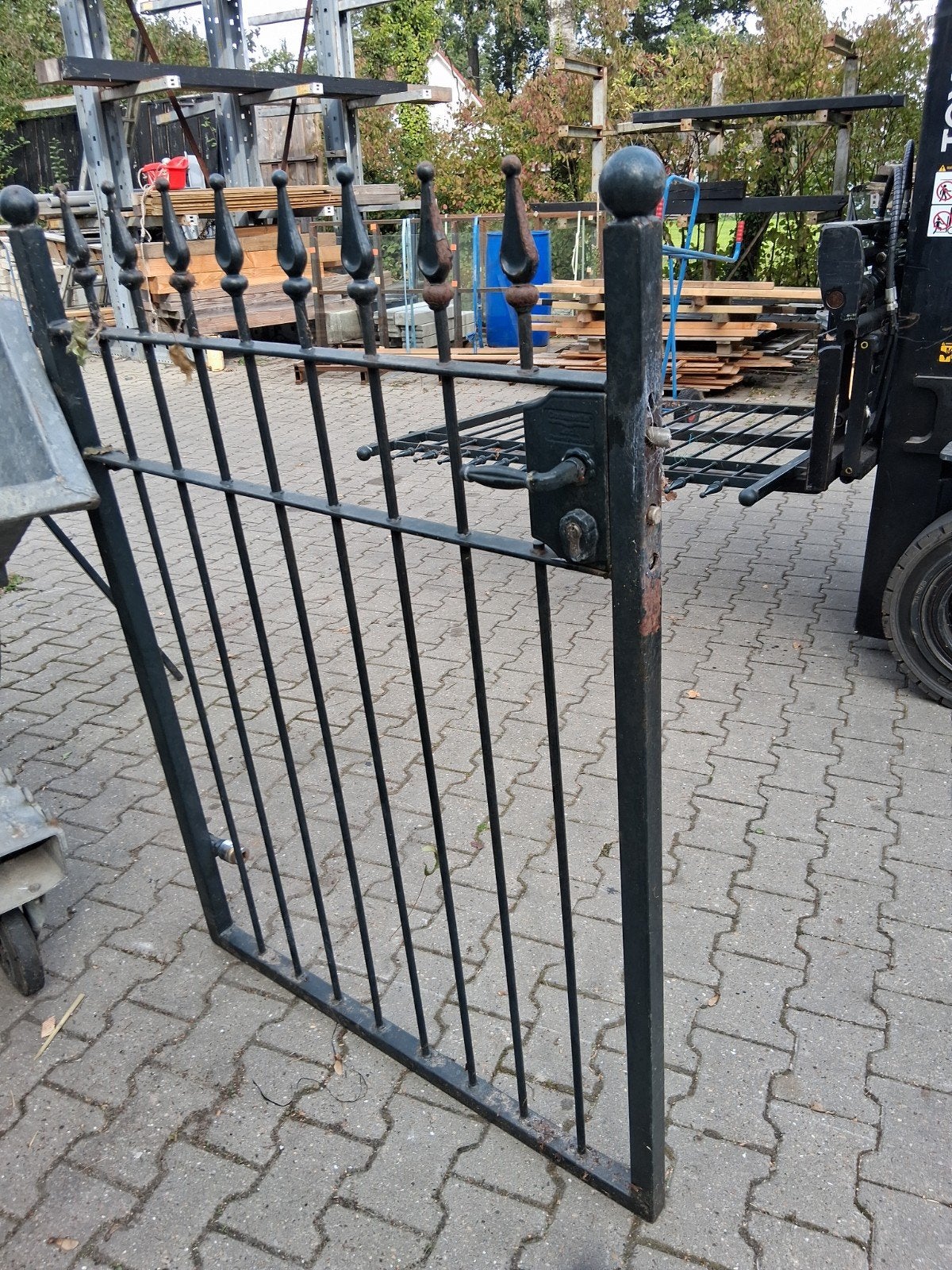 Sierlijk ijzeren tuinhek met poort, Ophalen, Met poort, Gebruikt, Tuinhek