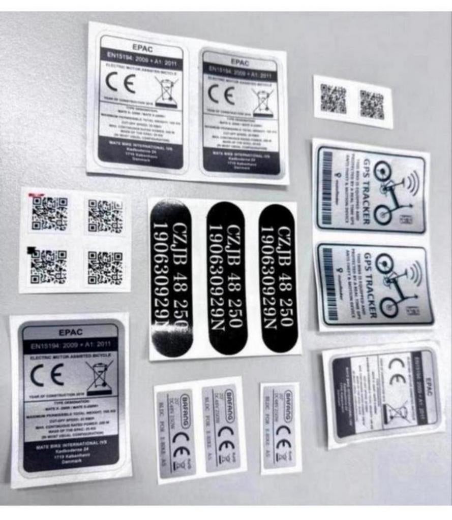 MATE X 250W Epac vervanging stickers sticker-set voor E-Bike, Ophalen of Verzenden, Nieuw
