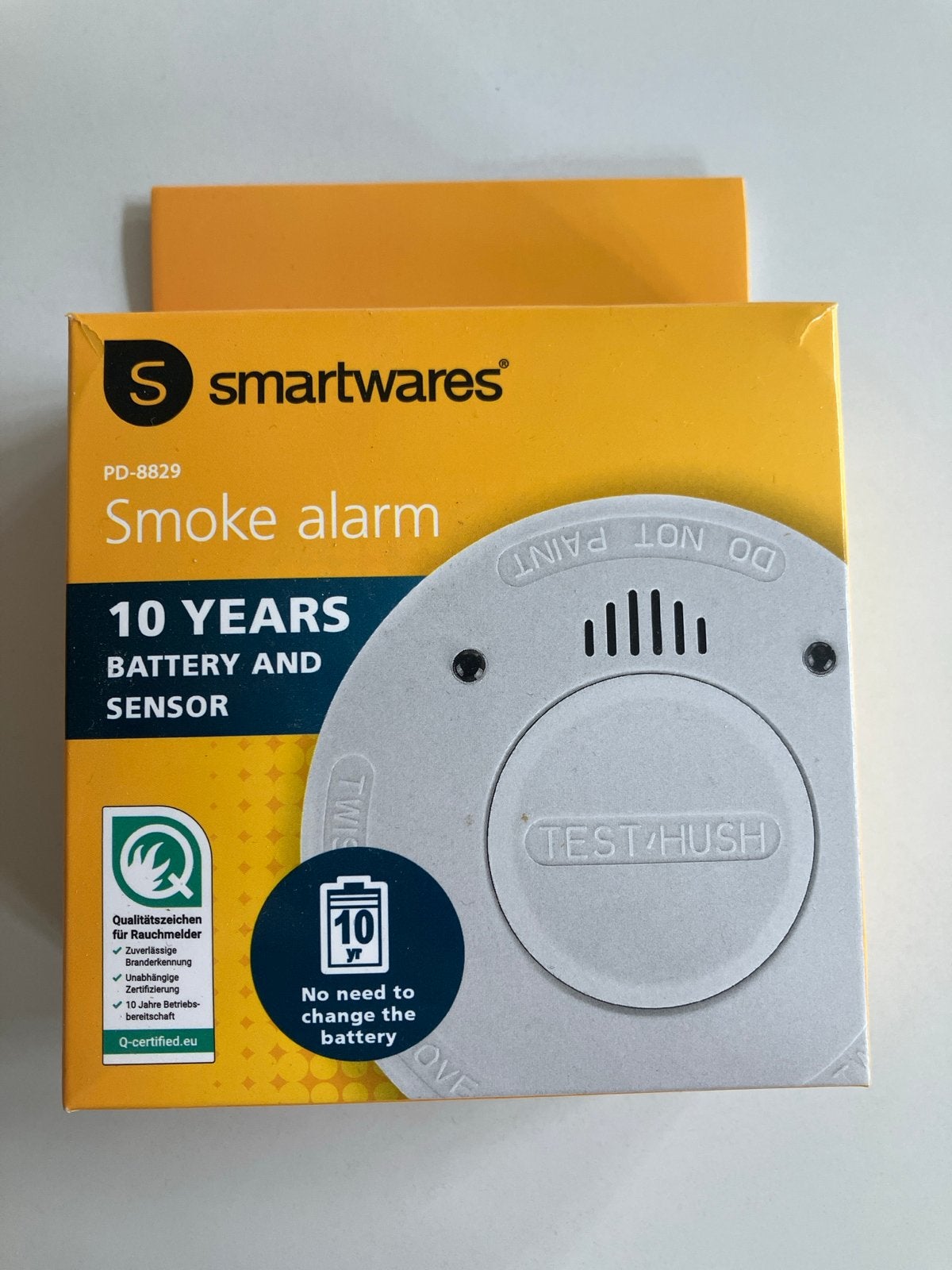 NIEUW Smartwares PD-8829 Rookmelder - 10 jaar batterij, Ophalen of Verzenden, Nieuw, Detector, Sensor of Melder, Rook