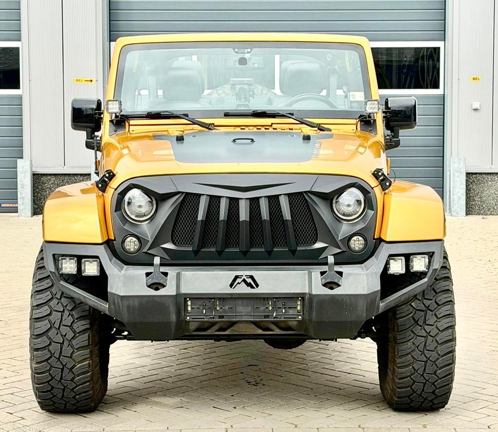‼️GERESERVEERD‼️ JEEP WRANGLER JK 3.6 284PK ORANGE EDITION, Auto's, Jeep, Automaat, Zwart, Stoelverwarming, Zwart