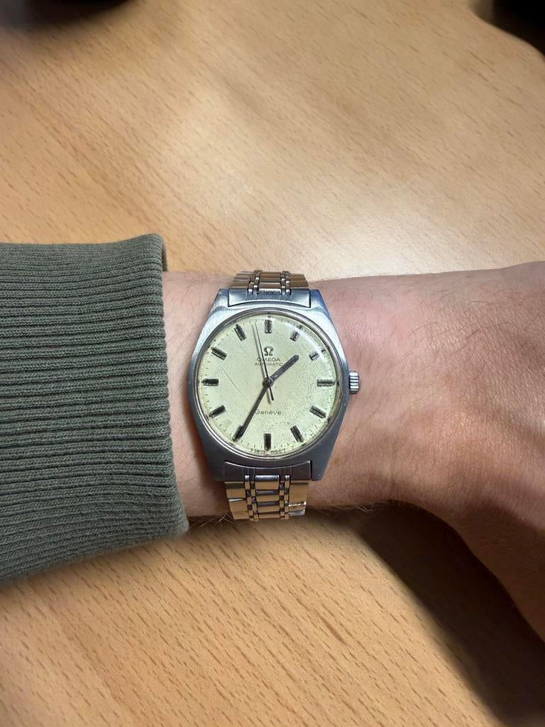 Omega Genève Horloge Automaat 1969 - Ref. 165.041, Staal, Gebruikt, Staal, Polshorloge