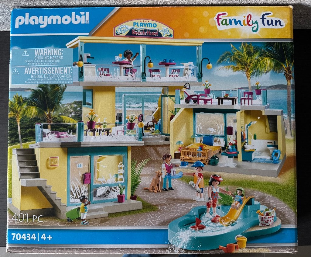 Playmobil 70434 Mega Hotel - compleet, Gebouw, Complete set, Zo goed als nieuw, Family fun