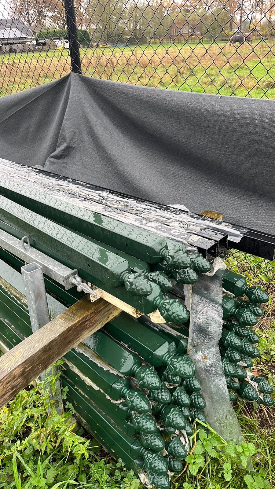 OPEUIMING PALEN SIERHEKWERK MET SIEREIKEL, Ophalen, Nieuw, IJzer, Overige typen