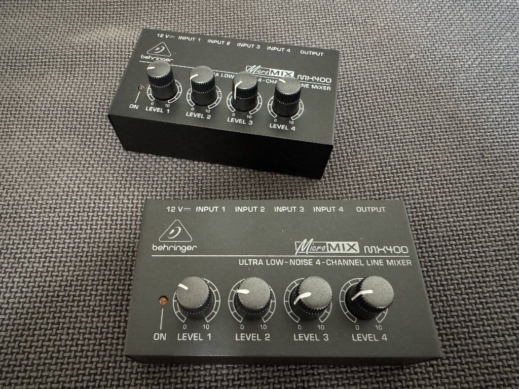 Behringer MX400 line mixers (twee stuks), Muziek en Instrumenten, Mengpanelen, Zo goed als nieuw, Minder dan 5 kanalen, Ophalen of Verzenden