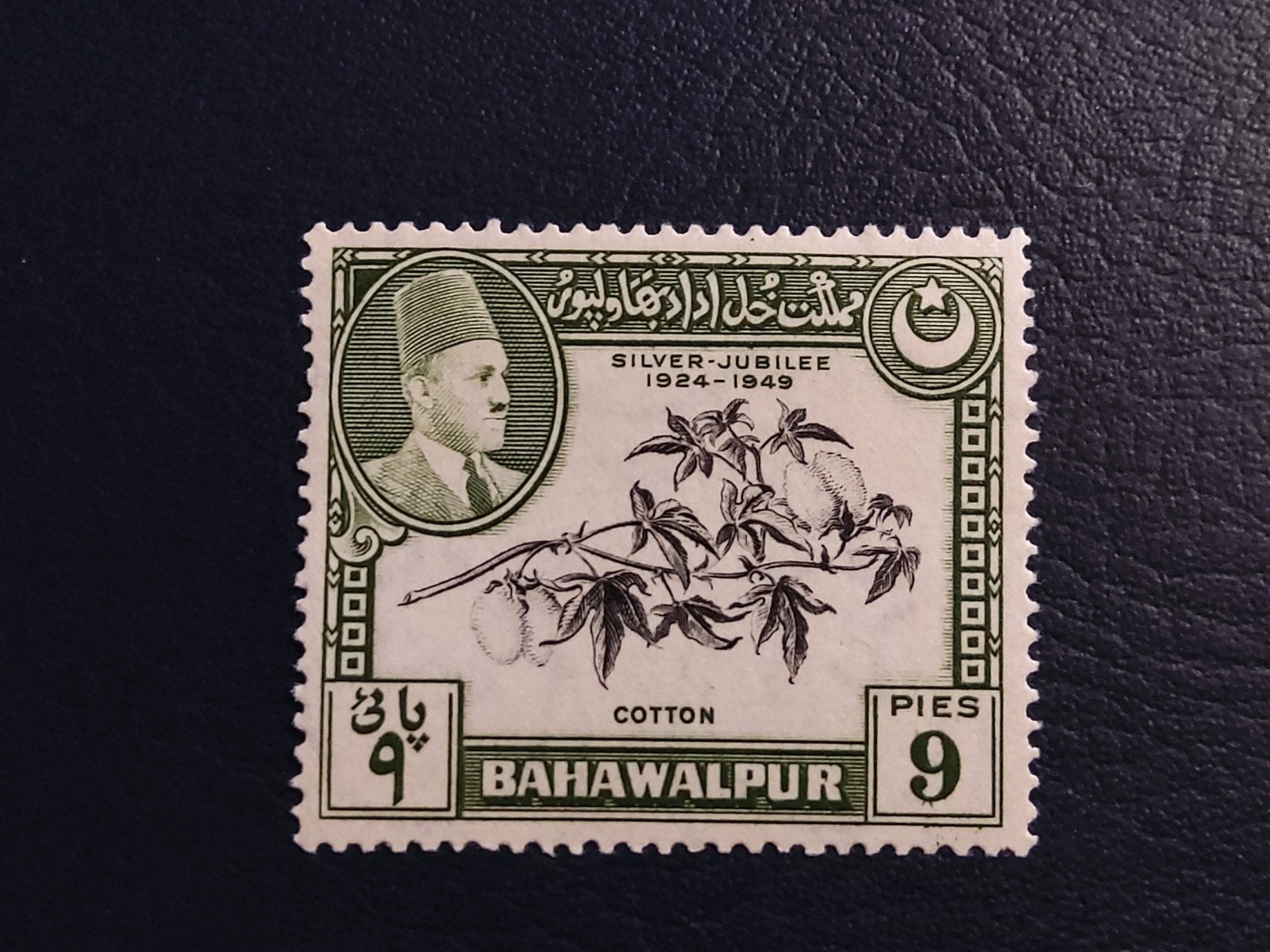 Zilveren Jubileum Postzegel Bahawalpur 1924-1949 Katoen, Ophalen of Verzenden