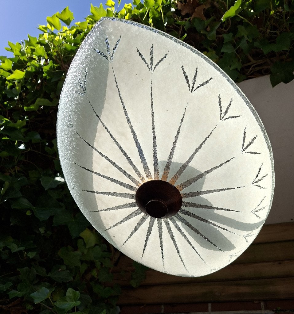 Mid Century plafonnière- 'Spage Age lamp ('Atomic Age ') 50s, Ophalen, Gebruikt, Metaal, Art deco
