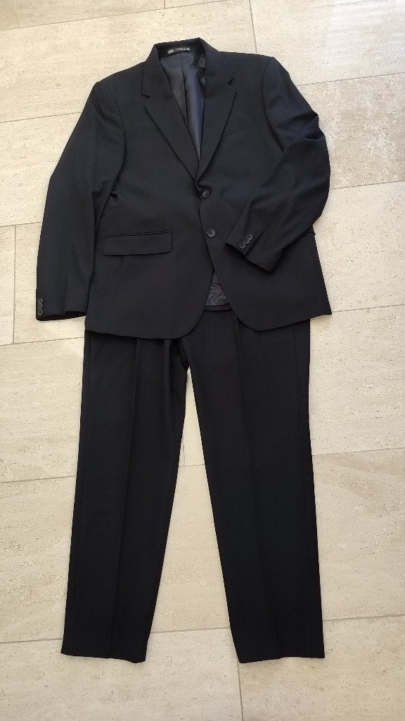2 delig Heren pak., Kleding | Heren, Maat 52/54 (L), Blauw, Ophalen of Verzenden, Zo goed als nieuw