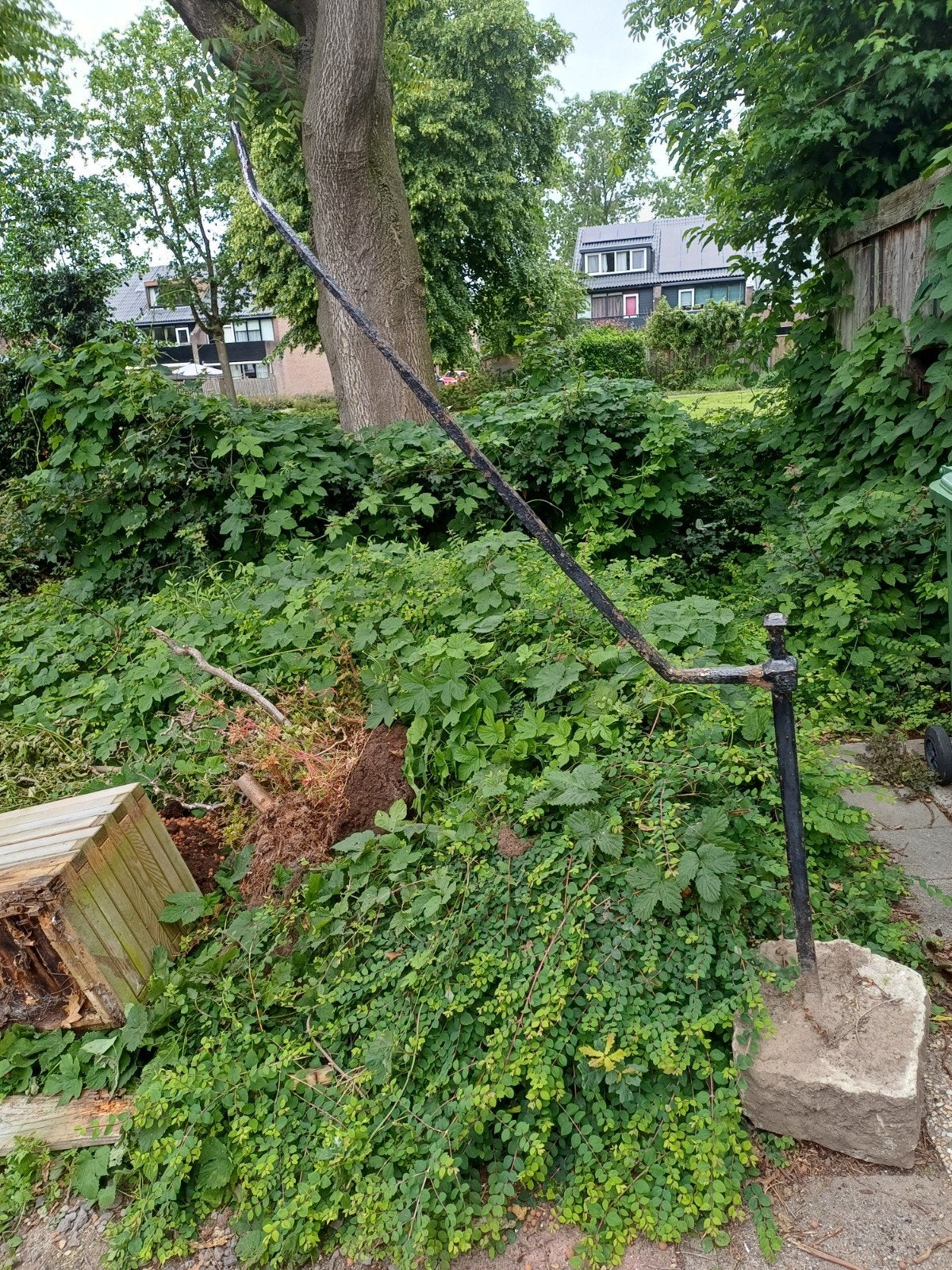Ijzeren reling trap - robuust en functioneel, Ophalen of Verzenden, Gebruikt
