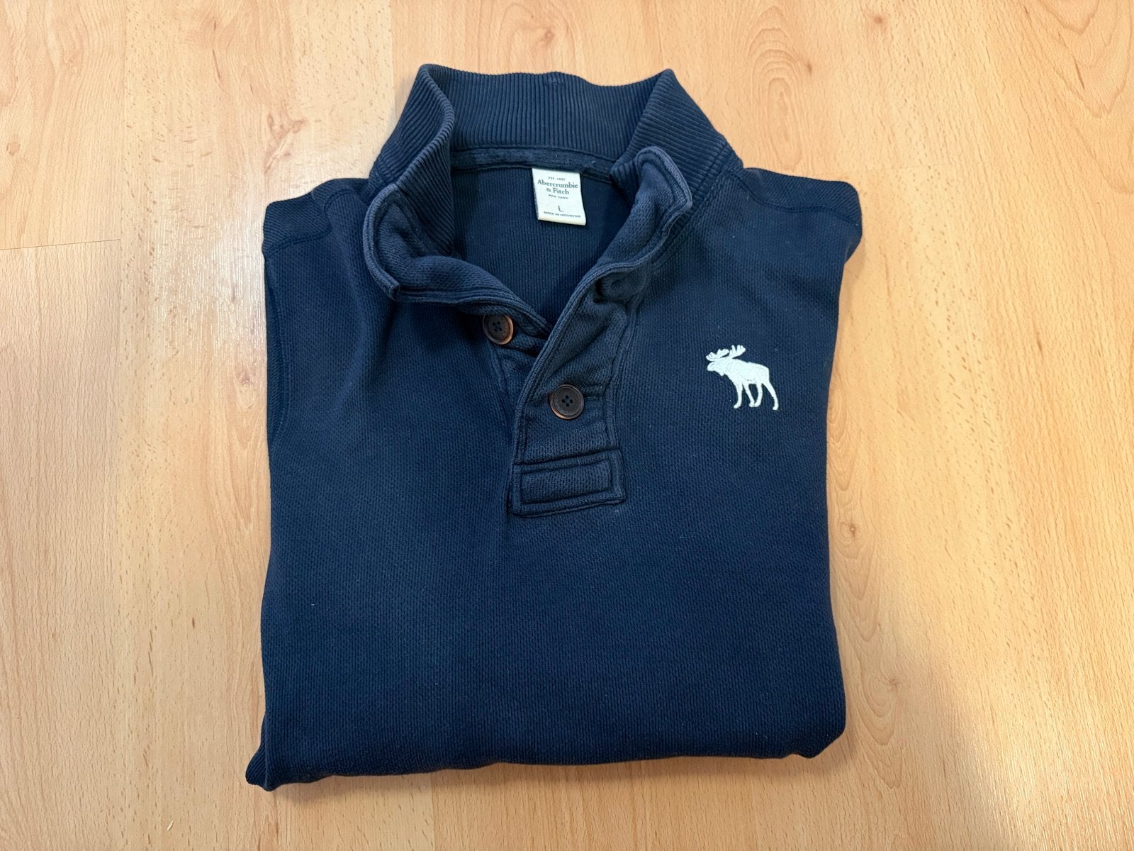 Abercrombie & Fitch Pullover - Maat L - Z.g.a.n., Ophalen of Verzenden, Zo goed als nieuw, Maat 52/54 (L), Blauw