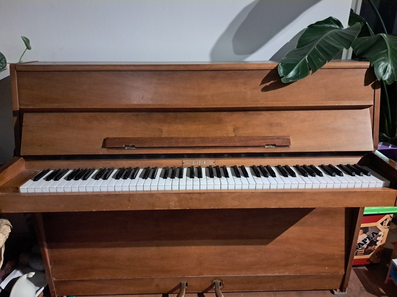 Klassieke Rippen Piano - Gebruikt, Ophalen, Gebruikt, Bruin, Piano