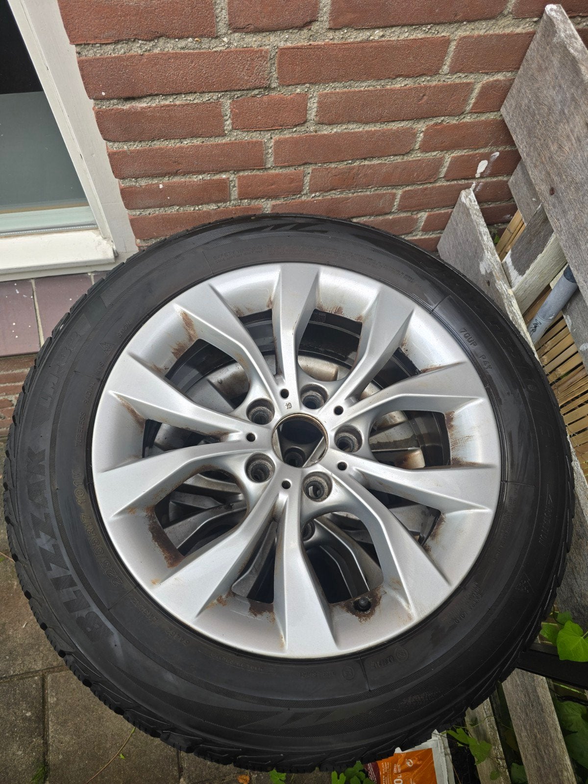 5x120 Bmw f30 velgen met nieuwe winterbanden, Ophalen, Gebruikt, Banden en Velgen, 17 inch