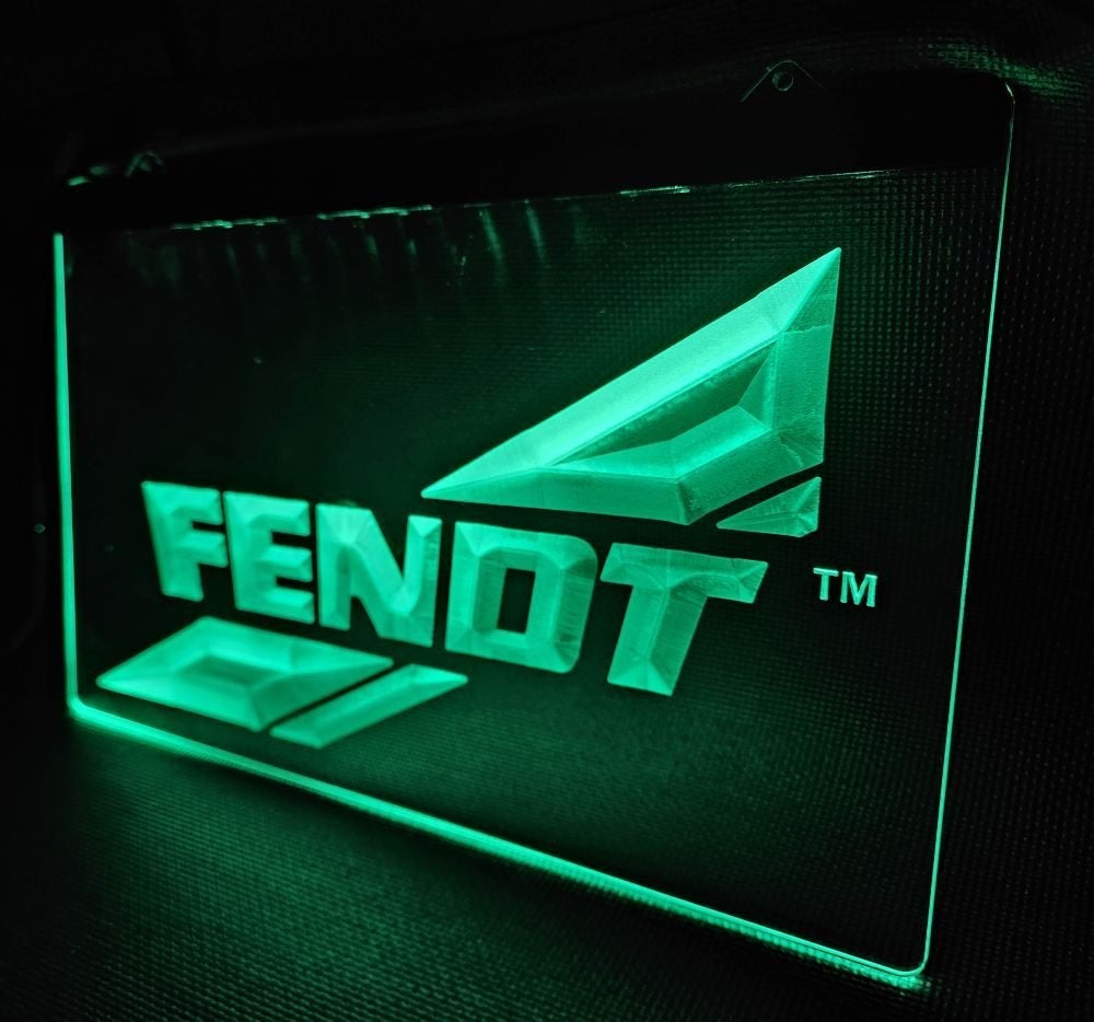 Fendt Tractor logo reclame ledlamp groen led decoratie deco, Ophalen of Verzenden, Nieuw, Auto's