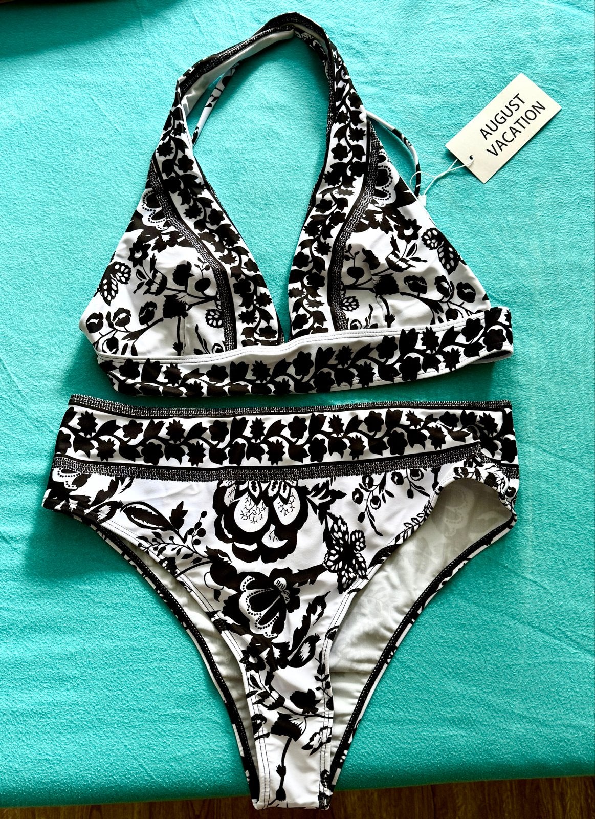 Nieuwe bikini set met zwemrokje - Zwart/Wit, Kleding | Dames, Ophalen of Verzenden, Nieuw, Zwart, Bikini