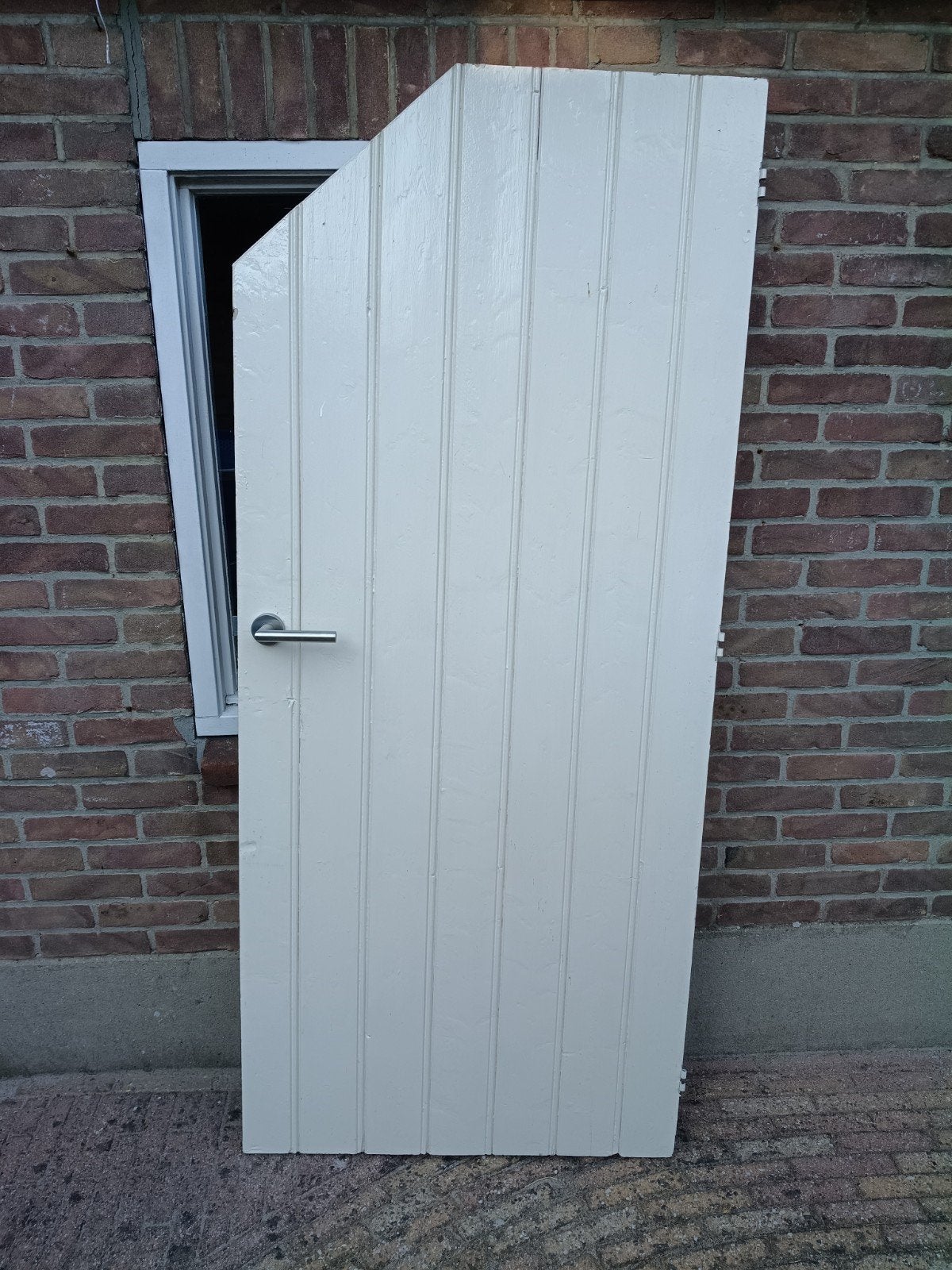 Gratis binnendeur met schuine hoek, Doe-het-zelf en Verbouw, Ophalen, Gebruikt, 80 tot 100 cm, Binnendeur