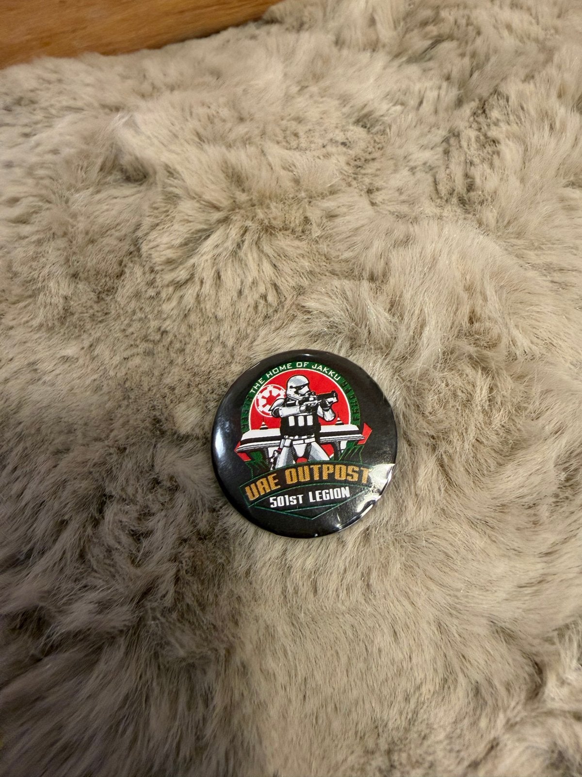 Star Wars 501st Legion UAE Outpost Button/Speldje, Ophalen of Verzenden, Gebruikt, Overige onderwerpen, Button