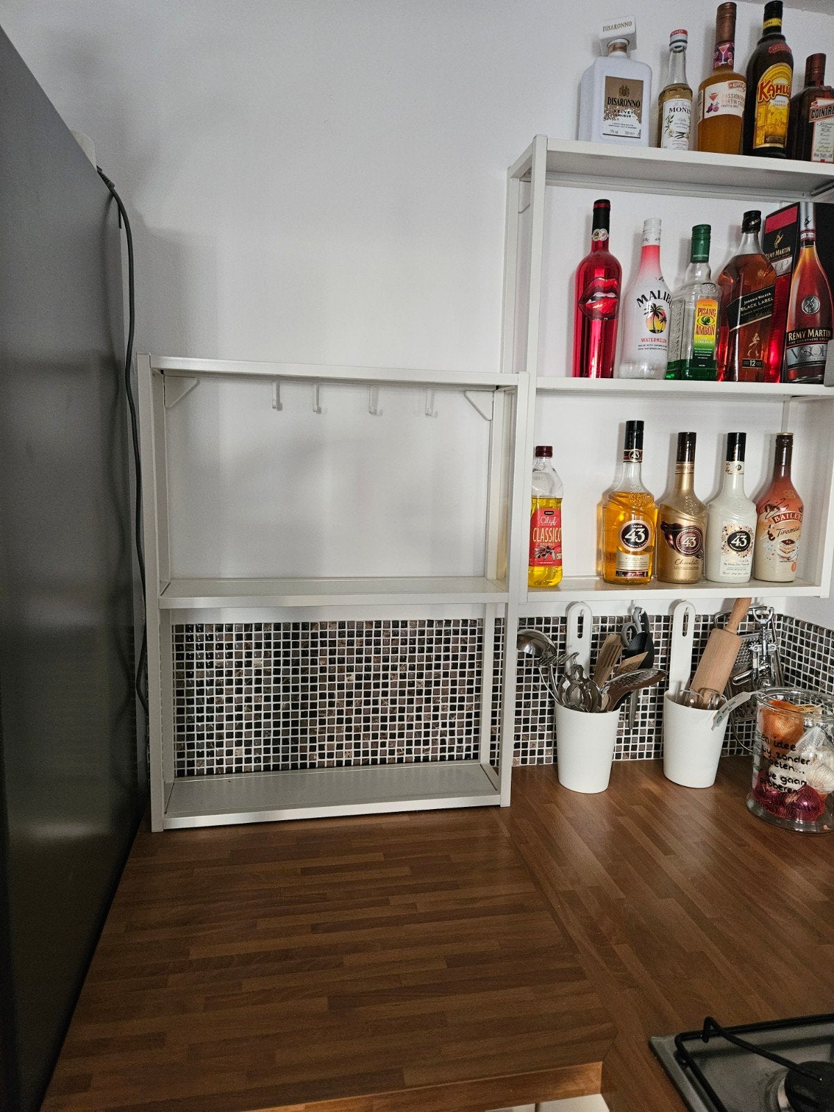 IKEA ENHET wandframe met planken, wit, 60x15x75 cm, Ophalen, Zo goed als nieuw