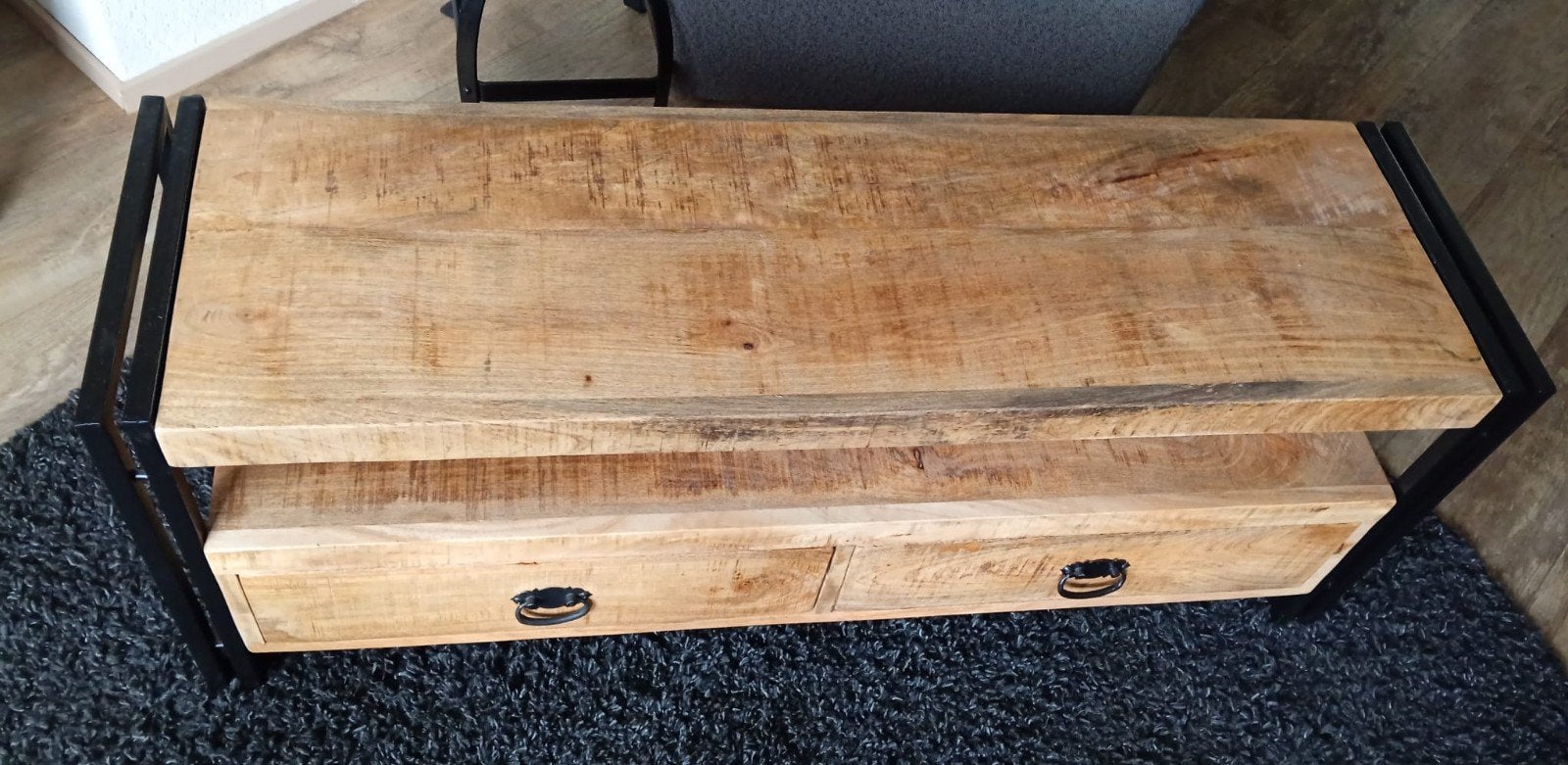 mango houten tv kastje, Huis en Inrichting, Woonaccessoires | Kisten, Ophalen, Zo goed als nieuw, 100 tot 150 cm, Minder dan 50 cm