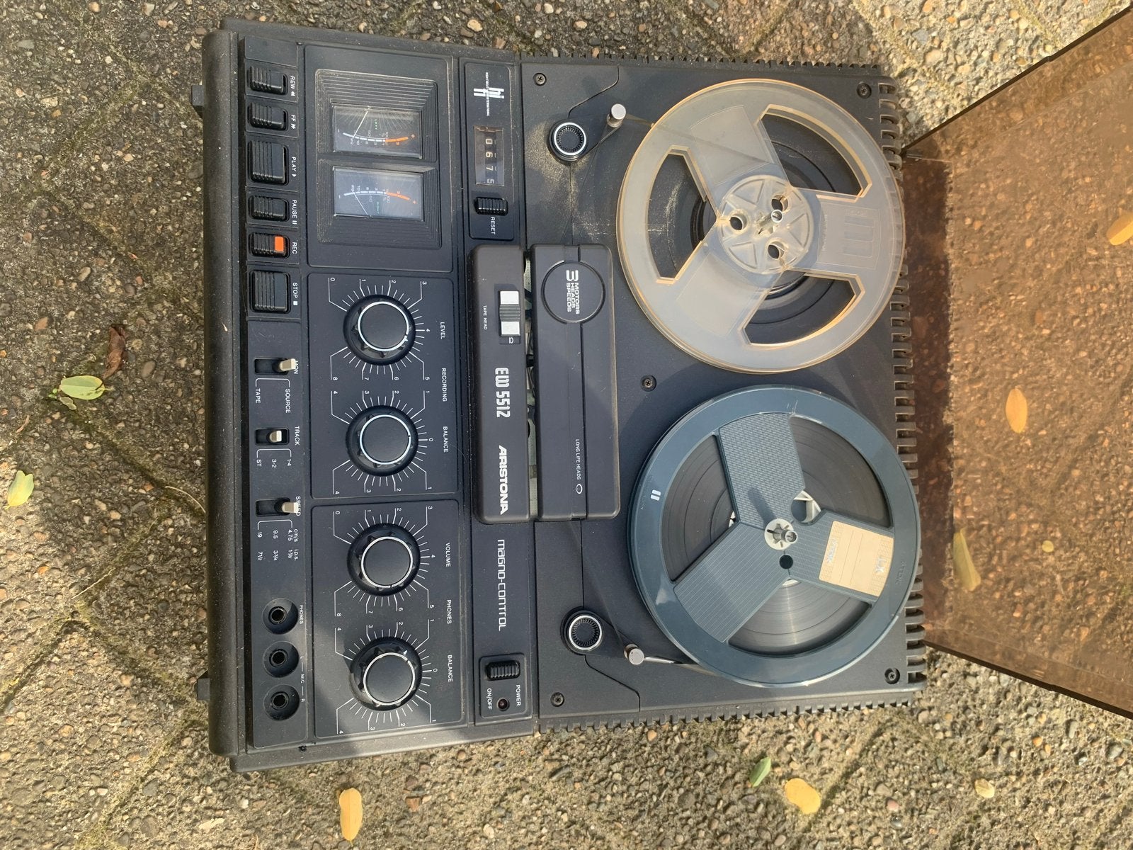 Vintage Aristona EW 5512 Bandrecorder met stofkap, Ophalen of Verzenden, Bandrecorder, Met stofkap