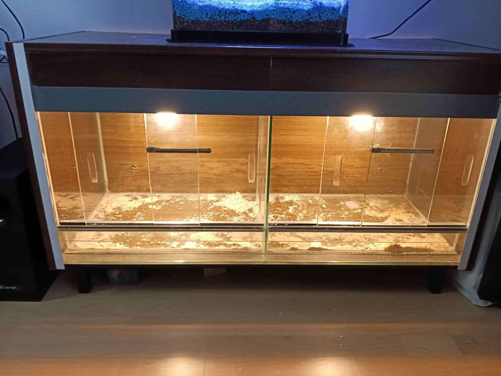 Hamster terrarium met verlichting, Ophalen, Kooi, 60 tot 90 cm, Zo goed als nieuw