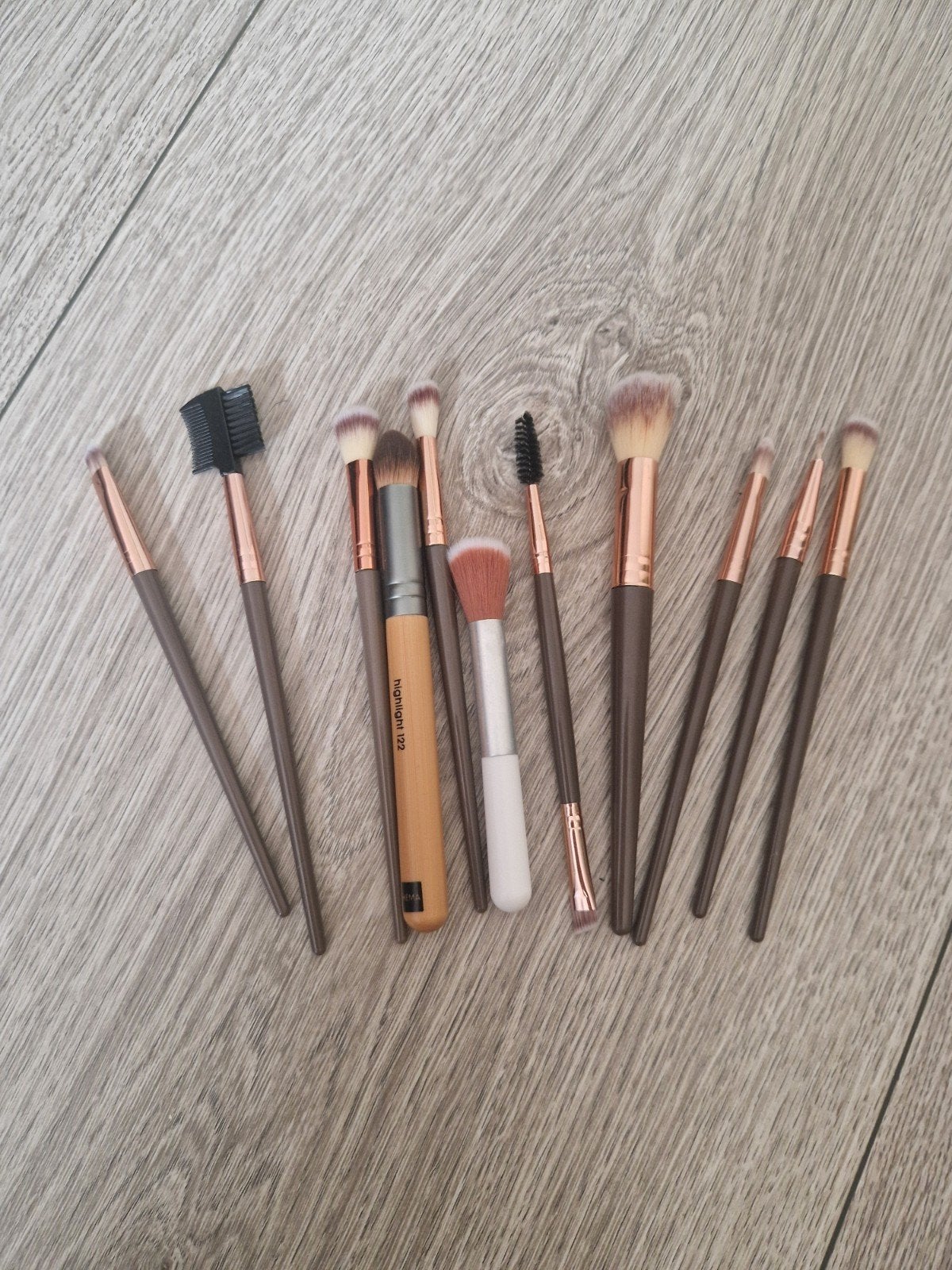 Diverse make-up kwasten set, Gebruikt, Bruin, Gehele gezicht, Ophalen of Verzenden