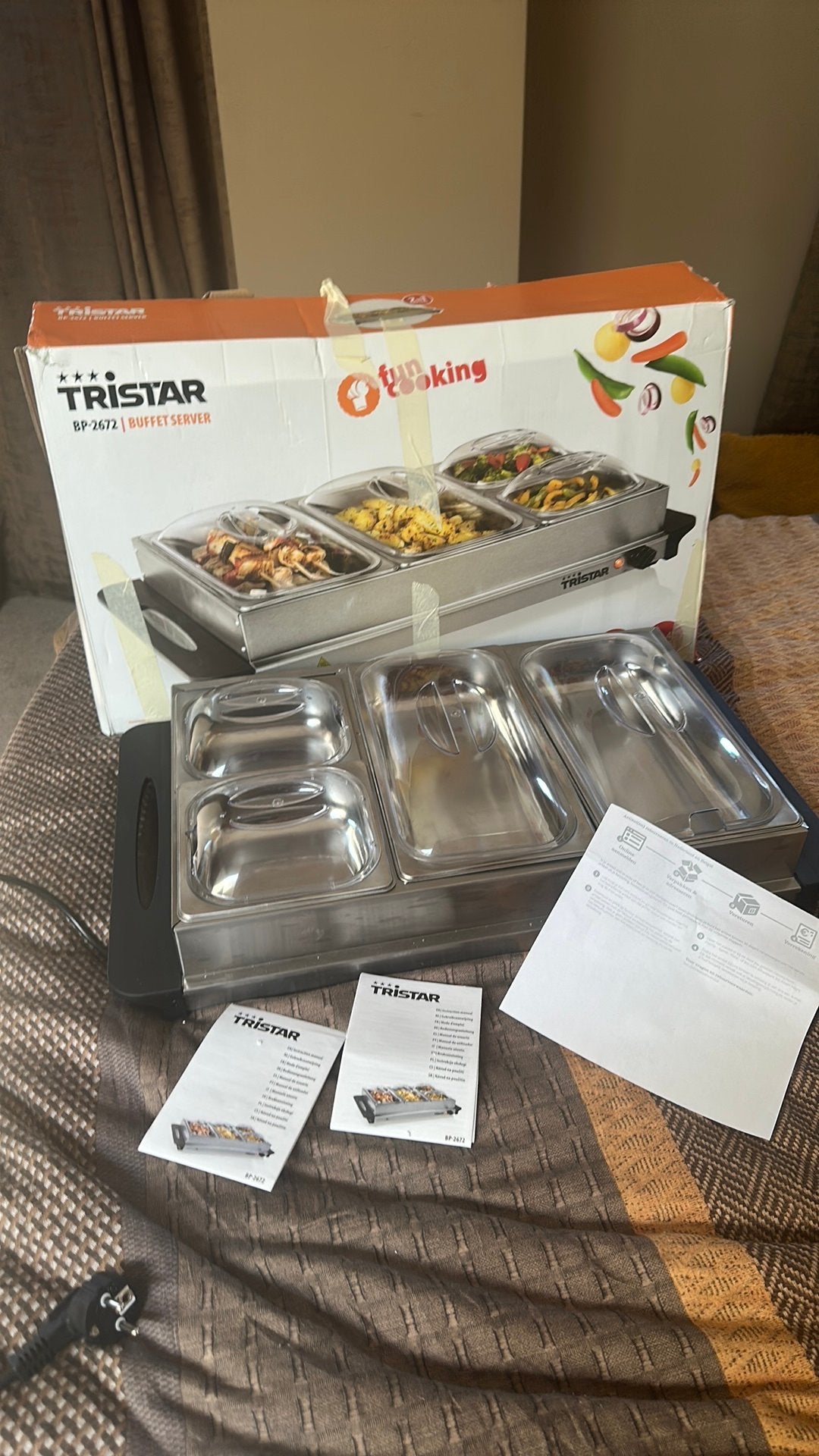 Buffet verwarmer en warmhoudplaat, Ophalen, Zo goed als nieuw, 4 t/m 7 personen