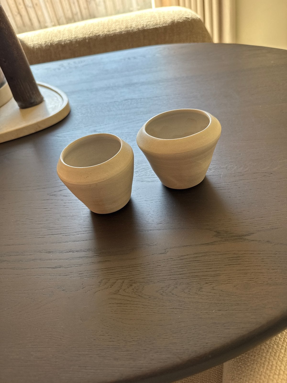 2 waxinelichthouders van Atelier Natural Art, Ophalen, Gebruikt, Modern, Grijs
