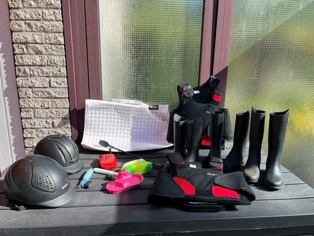 Te koop diverse paardrij artikelen (voor de starter), Gebruikt, Kinderen, Overige typen, Ophalen of Verzenden