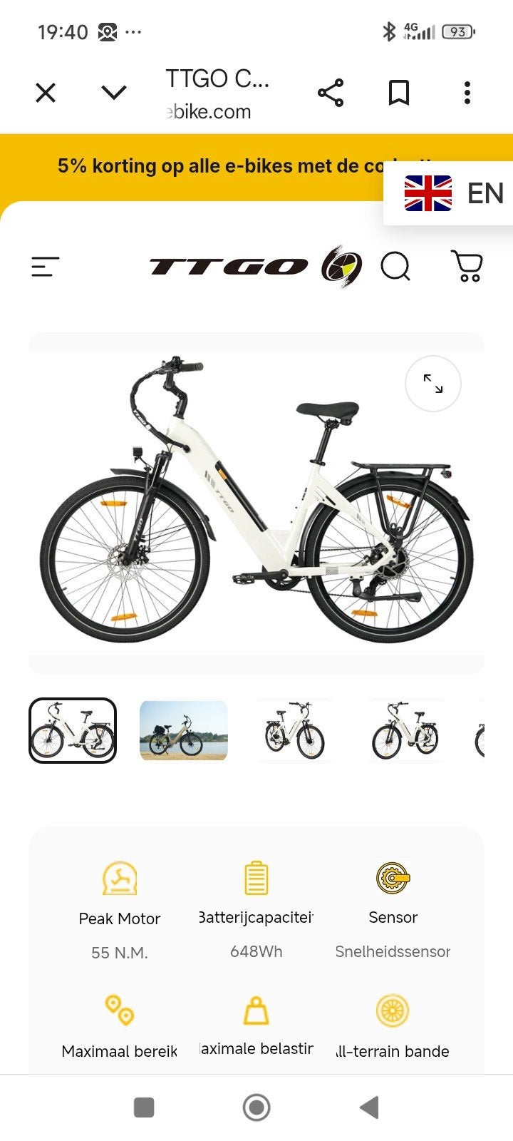 E-bikes IETS VOOR JOU/JULLIE?, Overige merken, 20 inch of meer, Gebruikt, Velgrem