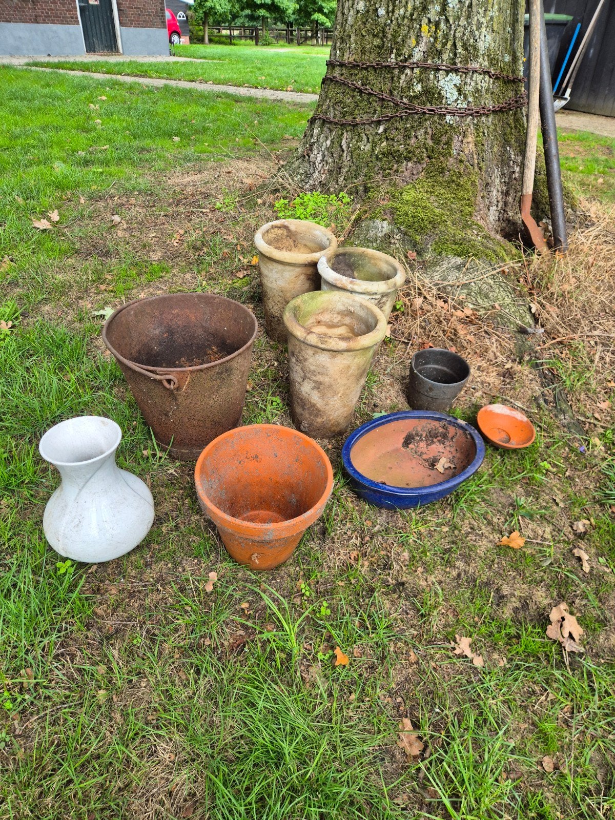 Verschillende (bloem)potten gratis af te halen, Tuin en Terras, Ophalen, Gebruikt, Rond, Balkon