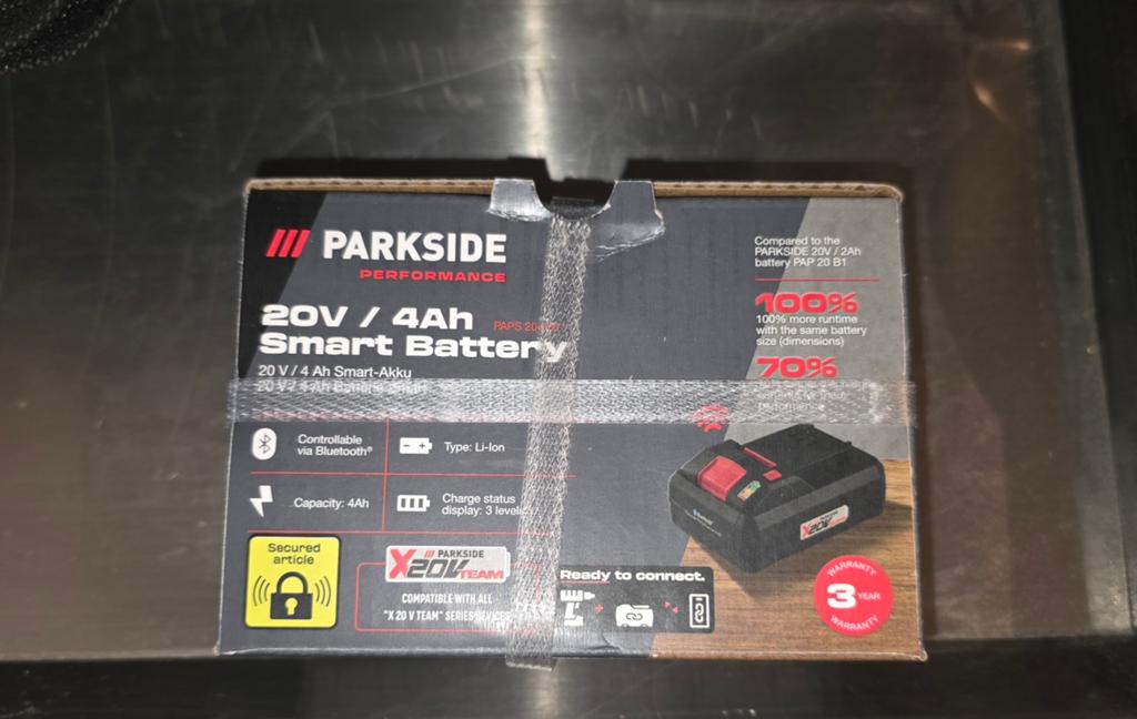 Parkside 20V/4Ah Smart Accu X20V Team, Ophalen of Verzenden, Nieuw, Boor- en Schroefmachine