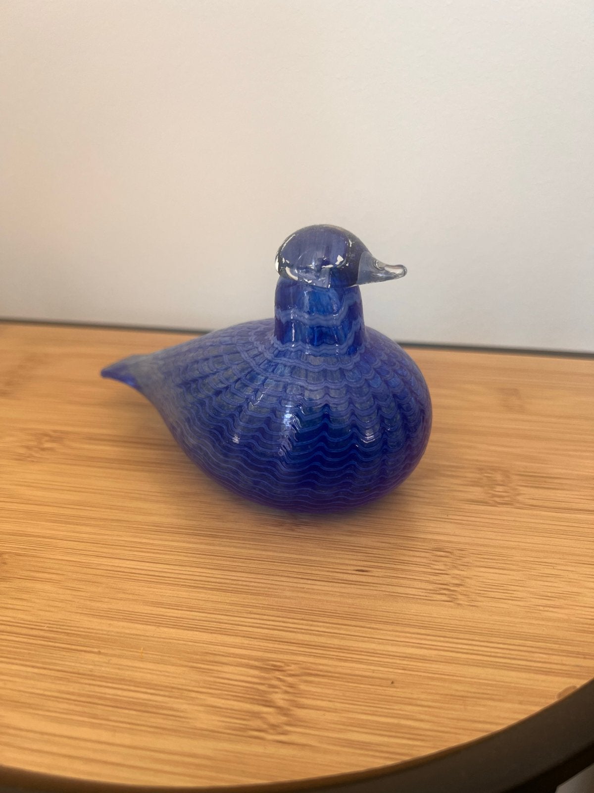 Olivia Toikka glazen vogel, gesigneerd, Glas, Blauw, Minder dan 20 cm, Ophalen of Verzenden