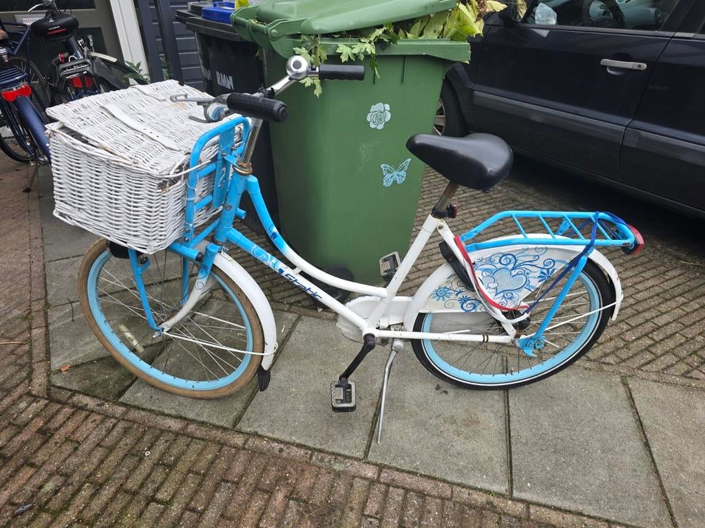 Kinderfiets met mandje, Ophalen, Gebruikt