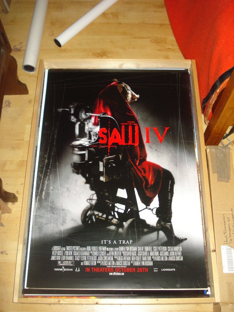 Saw 4 Filmposter, Verzamelen, Ophalen, A1 t/m A3, Film en Tv, Rechthoekig Staand