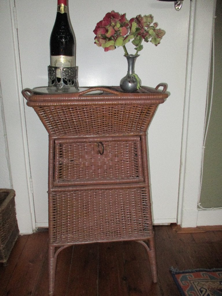 Rieten kastje, Antiek en Kunst, Curiosa en Brocante, Ophalen