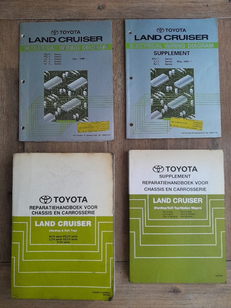 4x Originele WERKPLAATSHANDBOEKEN - TOYOTA LANDCRUISER 70 73, Verzenden