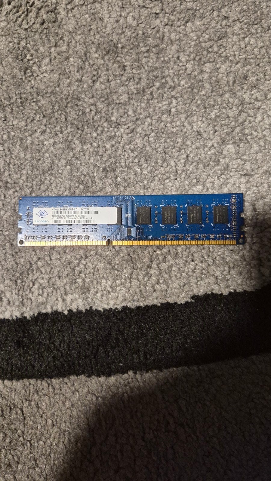Nanya 4GB DDR3 RAM Geheugenmodule PC3-10600U, Ophalen, Gebruikt, DDR3, Desktop