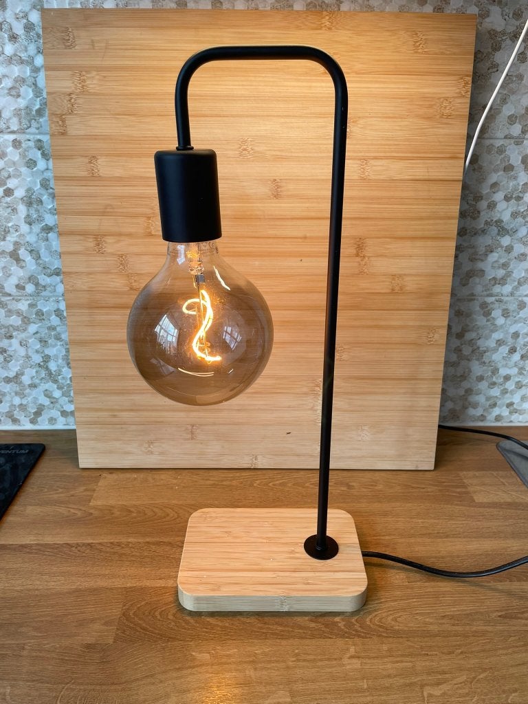 Tafellamp, Ophalen, 30 cm, Glas, Gebruikt