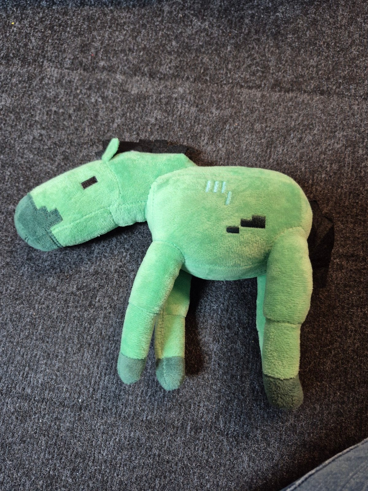 groene minecraft paard knuffel, Ophalen of Verzenden, Zo goed als nieuw