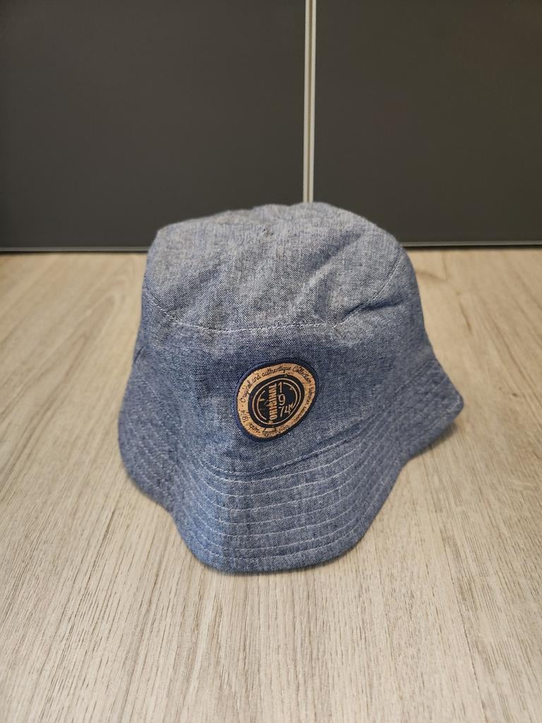 Leuke denim vissershoedje voor kinderen, Kinderen en Baby's, Jongetje of Meisje, Hoed, Ophalen of Verzenden, Zo goed als nieuw